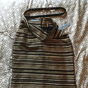 Antonio Melani Black and Gold Pencil Skirt NWT